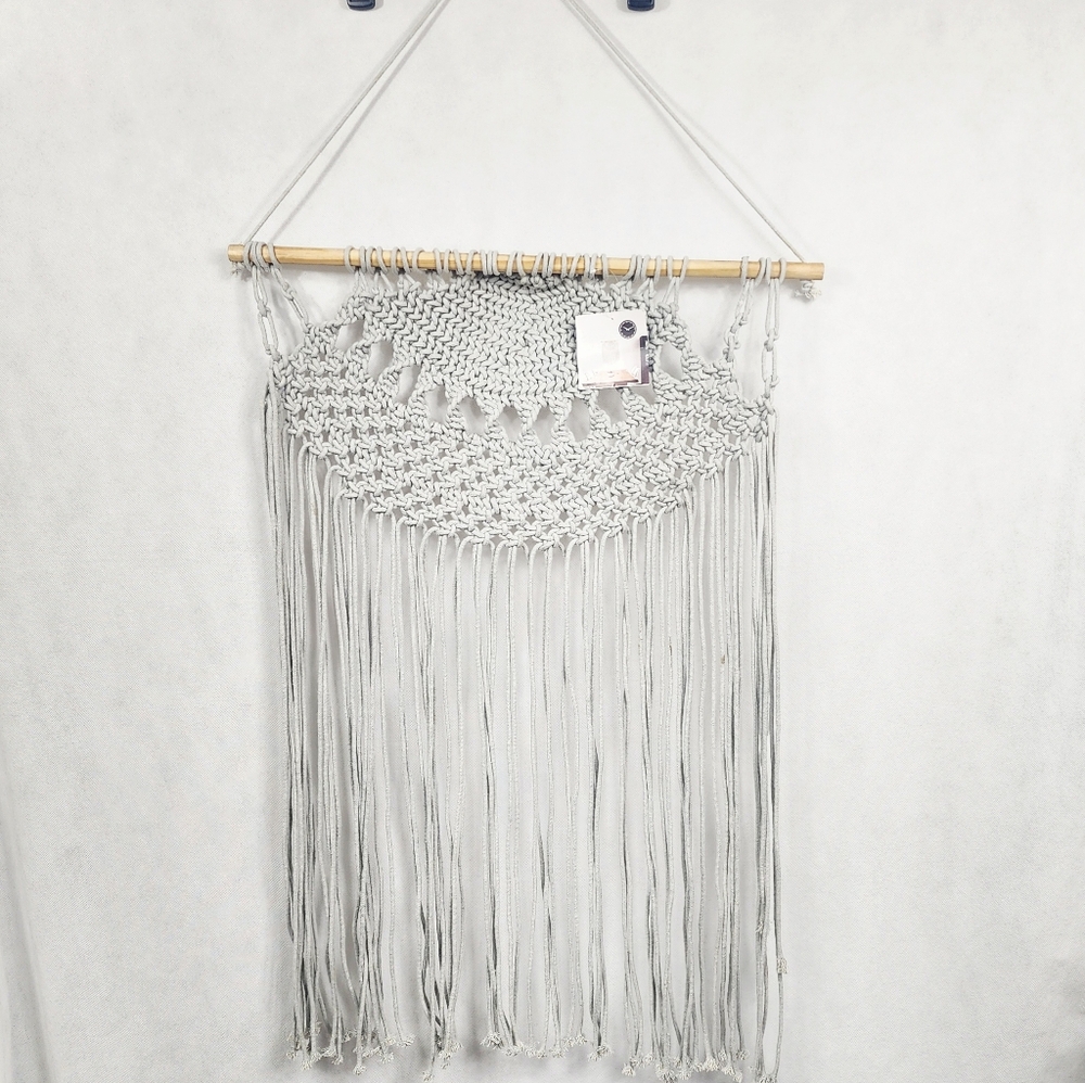 Gray Macrame Wall Hanging - Picture 5 of 5